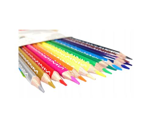 Värvipliiatsid FIORELLO Super Soft kolmetahuline 12 värvi