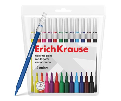 Viltpliiatsid ERICH KRAUSE 12 värvi pakis