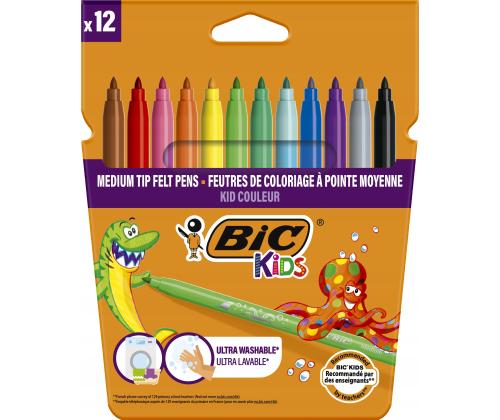 Viltpliiatsid BIC Kids 12 värvi