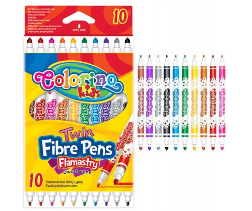 Viltpliiatsid COLORINO Kids kahe otsaga 10 värvi