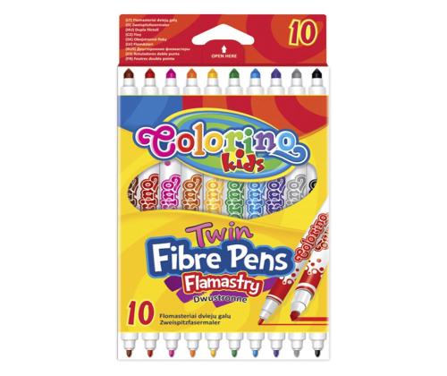 Viltpliiatsid COLORINO Kids kahe otsaga 10 värvi