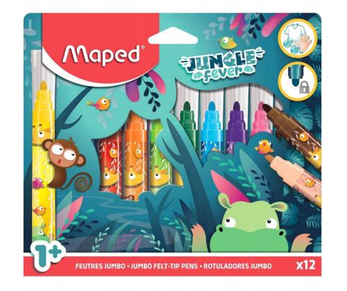 Viltpliiatsid MAPED Jungle Fever Jumbo 12 värvi