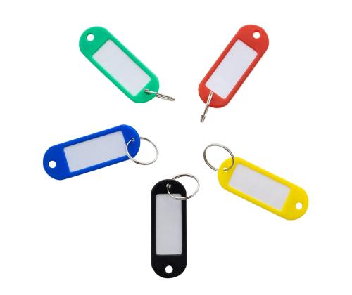 Võtmehoidja lipikuga plastist erinevad värvid