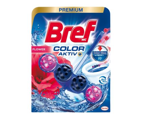 WC värskendaja BREF Active Blue, Fresh Flowers, Toilet Blocks 50g klambriga