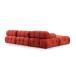 Doblo 3 Seater with Pouffe ( L1-O1-1R-Pouffe) - Red