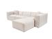 Lora (L1-O1-1R-POUFFE ) - Light Brown