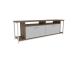 TV laud Omar - White, Walnut