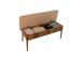 Vina Bench Walnut, Stone
