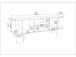 TV laud Akya - Walnut, Black