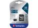 Verbatim 47041 Pro U3 Micro SDHC Memory Card 32GB + microSD to SD Adapter