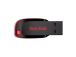 SanDisk Cruzer Blade USB Flash Drive 128GB, Black/Red