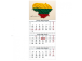 Wall Mounted Calendar 3 parts Trio 30x66cm
