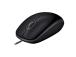 Logitech B110 Silent Wired Mouse, USB-A, 1000 DPI, Black