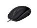 Logitech B110 Silent Wired Mouse, USB-A, 1000 DPI, Black