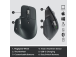 Logitech MX MASTER 3S Wireless mouse, Graphite