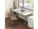 Adjustable Height Table Up Up Bjorn II Gray, Table top M White
