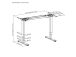 Adjustable Height Table Up Up Bjorn II Gray, Table top M White