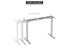 Adjustable Height Table Up Up Bjorn Gray, Table top M Black