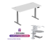 Adjustable Height Table Up Up Thor Gray, Table top L White
