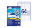 Kleebisetikett AVERY Economy 48,5x16,9mm 64 lehel 100 lehte