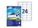 Kleebisetikett AVERY Economy 64,6x33,8mm 24 lehel 100 lehte