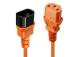 CABLE POWER IEC EXTENSION 2M/ORANGE 30475 LINDY