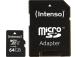 MEMORY MICRO SDXC 64GB UHS-I/W/ADAPTER 3423490 INTENSO