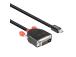 CABLE MINI DP TO DVI 3M/BLACK 41953 LINDY