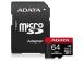 MEMORY MICRO SDXC 64GB W/ADAP./AUSDX64GUI3V30SHA2-RA1 ADATA