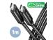 CABLE USB-C TO USB-C 1M 240W/BRAID BLK BUCM2-CM10AB AXAGON