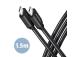 CABLE USB-C TO USB-C 1.5M 60W/BLACK BUCM3-CM15AB AXAGON