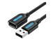 CABLE USB2.0 MALE TO FEMALE/3M BLACK CBIBI VENTION