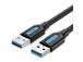 CABLE USB3.0 MALE TO MALE/0.5M BLACK CONBD VENTION