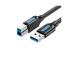 CABLE USB2.0 MALE TO MALE/3M BLACK COQBI VENTION