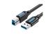 CABLE USB2.0 MALE TO MALE/5M BLACK COQBJ VENTION