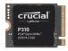SSD CRUCIAL P310 1TB M.2 PCIe Gen4 NVMe 3D NAND Write speed 6000 MBytes/sec Read speed 7100...