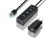 I/O HUB USB3.0 4PORT CHARGING/W/AC 1.2M HUE-S2BP AXAGON
