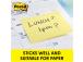 Märkmepaber 76x76mm POST-IT kanaari kollane 12x100 lehte