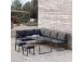 Aiamööblikomplekt LEIPZIG laud, nurgadiivan ja 2 tumbat