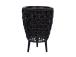 Lillepott WICKER 28x28xH42cm, must