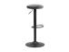 Baaritool FINCH D40xH82cm, tumehall samet, jalg: matt must metall