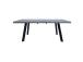 Söögilaud BRIGIT 159/198x84,5xH77cm, betoon, MDF, metalljalad