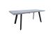 Söögilaud BRIGIT 159/198x84,5xH77cm, betoon, MDF, metalljalad