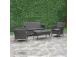 Aiamööblikomplekt WATERS laud, diivan ja 2 tooli, hall