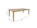 Laud MALDIVE 220x100xH75cm, tiikpuu
