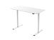 Töölaud ERGO LIGHT 1-mootoriga 120x60xH72,5-117,5cm, valge