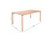 Söögilaud GARDENIA 150x90xH75cm, tamm