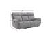 Diivan MAREN 3-kohaline manuaalne recliner 206x90xH104cm, hall
