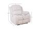 Tugitool FELICIA elektriline recliner 92x93xH100cm, loodusvalge