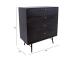 Kummut LUXEMBOURG 80x40xH90cm, must melamiin